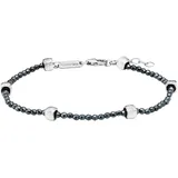 Julie Julsen Armband 925er Silber rhodiniert Hämatit grau 19 cm