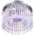 GLOBO Lighting - Deckenlampe Deckenleuchte Kristallleuchte Wohnzimmerlampe Wohnzimmerleuchte, Glasstäbe Kristallbehang Chrom, LED Neutralweiß, Dxh 37x21,5cm