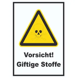 Vorsicht Giftige Stoffe Schild A3 (297x420mm)