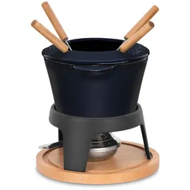 h.koenig La Fonderie 1890 Fondueset aus Gusseisen für 4 Personen Mont d'Arbois, - Blau