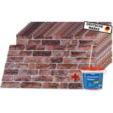 Wandpaneele Steinoptik - 3D Effekt - Wandverkleidung Steinoptik für Küche, Wohnzimmer, Innen- und Außenbereich - Steinoptik Styropor - 3D Wandpaneele - Akustikpaneele I ST106 |