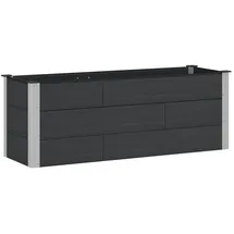 vidaXL Hochbeet 150 x 50 x 54 cm Schwarz