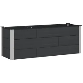 vidaXL Hochbeet 150 x 50 x 54 cm Schwarz