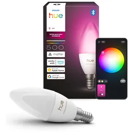 Philips LED-Kerzenlampe 1er Pack 500 lm B39 1 W warmweiß