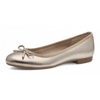 Marco Tozzi Damen Ballerinas mit Schleife Vegan, Gold (Platinum),