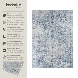 Tectake Amara Kurzflorteppich 240 x 340 cm Blau