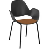Aluminium-Stuhl FALK schwarz terrakotta