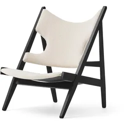 Audo - Knitting Chair, Eiche dunkel gebeizt / off-white (Audo Barnum Bouclé 24) (Limited Edition)