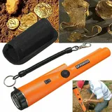 Pinpointer Metalldetektor, IP68 wasserdichter tragbarer Metalldetektor, 360 mit integrierter LED-Anzeige/Alarmlicht/9-V-Batterie - Ahlsen