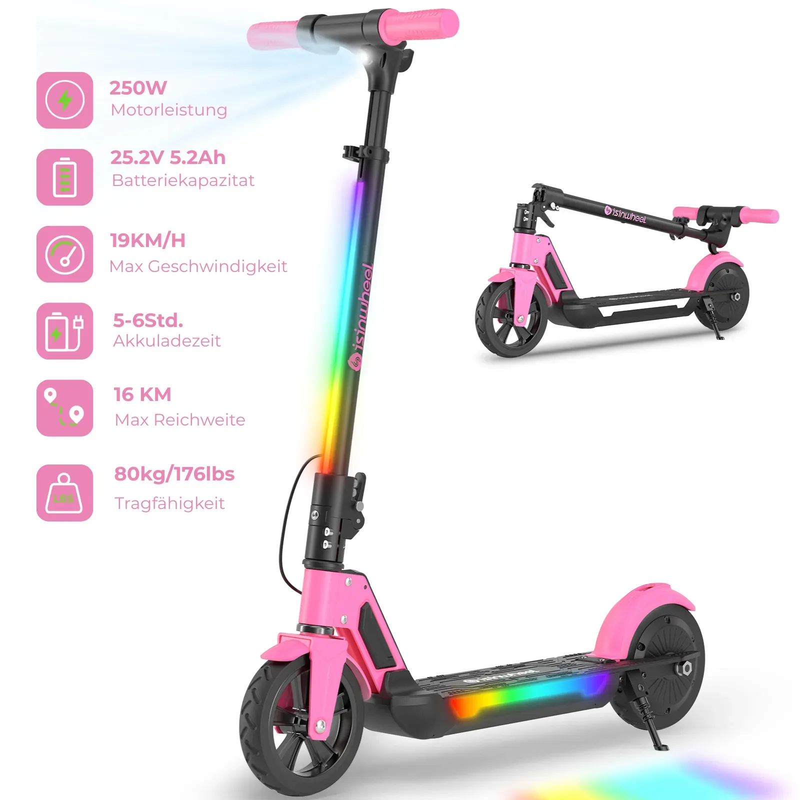 S4/S7 Kinderroller mit leuchtenden Rädern