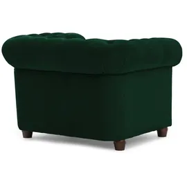 S-Style Chesterfield Garnitur Samt 3-Sitzer Grün