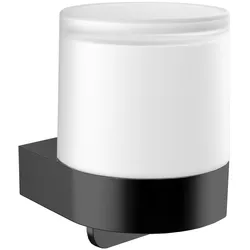 Emco flow black Seifenspender mit Stülpbecher 272113301, Accessoires, schwarz