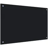 vidaXL Küchenrückwand Schwarz 90x60 cm Hartglas