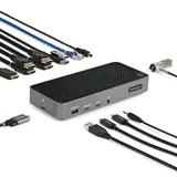 Startech StarTech.com USB-C Drei Monitor Docking Station - HDMI/DP Dreifach 4K USB Hub - GbE - 100W PD - Universelle Multi-Monitor Dockingstation - Thunderbolt 3/4 Kompatibel (116E-USBC-DOCK)
