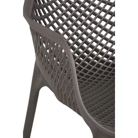 Garden Pleasure LAURIA Stapelstuhl 53 x 60 x 80 cm grau 2 St.