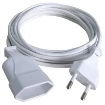 GAO 145601098 Strom Verlängerungskabel Weiß 2.00 m H03VVH2-F 2X 0,75 mm2