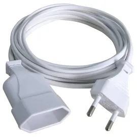 GAO 145601098 Strom Verlängerungskabel Weiß 2.00 m H03VVH2-F 2X 0,75 mm2