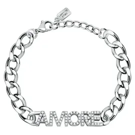 La Petite Story Armband Romantisches Stahlarmband mit Kristallen Love LPS05ASD36
