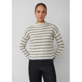 s.Oliver Softer Strickpullover aus Alpakamix Creme/Blau 36