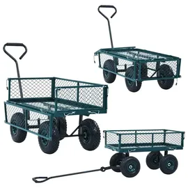 vidaXL Bollerwagen Gartenwagen grün