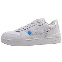 Lacoste Damen Sneaker - T-CLIP SET, Retro, Turnschuhe, Logo, Echtleder Weiß, 38