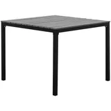 Beliani Gartentisch Grau, Schwarz Kunstholz Quadratisch 95x74x95 cm