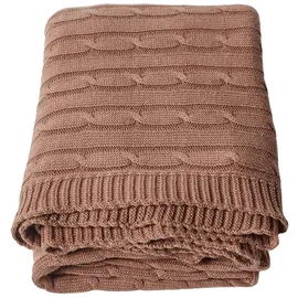 Homescapes Kuscheldecke 150 x 200 cm Braun