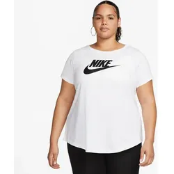 NIKE Damen Logo T-Shirt (Plus Size), WHITE/BLACK, 1X