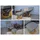 MCA Furniture Relaxsessel Edmonton Stoff/Textil 130 kg belastbar 130 x 130 x 130 cm hellgrau/naturbraun mit Hocker