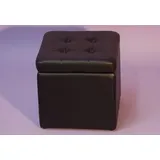 moebel-direkt-online Sitzhocker mit Stauraum Kunstleder 40 x 40 x 41 cm Schwarz