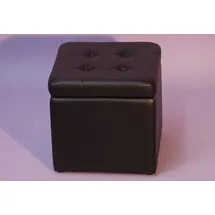 moebel-direkt-online Sitzhocker mit Stauraum Kunstleder 40 x 40 x 41 cm Schwarz