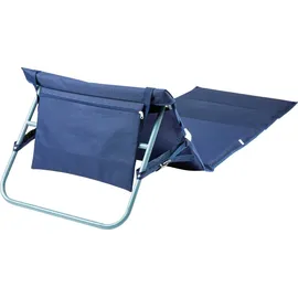 Onvaya Premium Strandmatte mit Rückenlehne | Strandliege faltbar | Strandmatratze dunkelblau | mit Tragegurt | 161 x 55 x 45 cm 2 Stück)