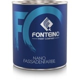 Nano Fassadenfarbe bunte Fassadenfarbe Außenfarbe Wandfarbe Fassadenschutz Fassaden mit Abperleffekt - Ral 7016 Ähnl. Anthrazitgrau 750ml