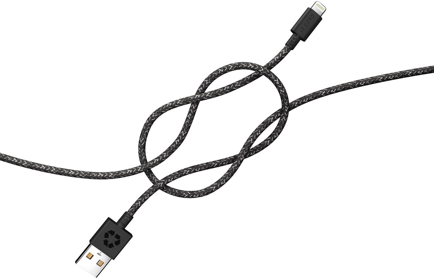 LE CORD 1331 Lightning Kabel 2m aus Fischnetz Smartphone-Kabel