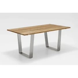 Niehoff Noah Gartentisch 220 x 95 x 76 cm Teak geölt/braun/silberfarben