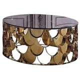 aea Schwarzer Couchtisch Gold 100 x 45 x 100 cm
