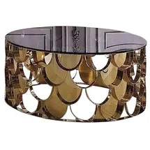 aea Schwarzer Couchtisch Gold 100 x 45 x 100 cm