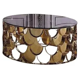 aea Schwarzer Couchtisch Gold 100 x 45 x 100 cm
