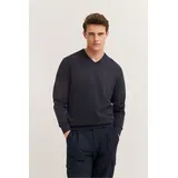Bugatti V-Ausschnitt-Pullover »Basic Essential« aus reine Baumwolle bugatti schwarz