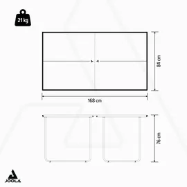 Joola Midsize (inkl. Netzgarnitur) mit gratis Joola Schläger-Set,dunkelgrau,