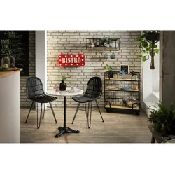 SIT Stuhl »RATTAN«, BxHxT: 50 x 84.5 x 60 cm, rattan/metall - schwarz