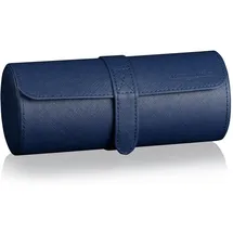 Heisse & Söhne seit 1976 HEISSE & SÖHNE SEIT 1976® Uhrenbox/Aufbewahrung Rondo 3 Blau Eidechsen Optik für 3 Armbanduhren