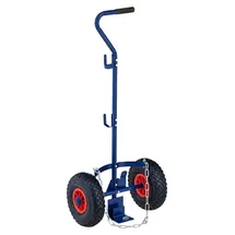 Relaxdays Transportwagen für Gasflaschen 3/5 kg Blau/Rot/Schwarz