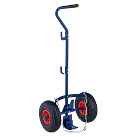 Relaxdays Transportwagen für Gasflaschen 3/5 kg Blau/Rot/Schwarz