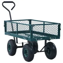 vidaXL Bollerwagen Gartenwagen grün
