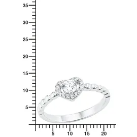 Amor Ring silber 925, rhodiniert in Silber | Gr.: 16-dot-5