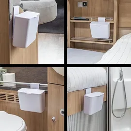 PRO PLUS Abfalleimer XS mit Deckel 1,25 L Weiß