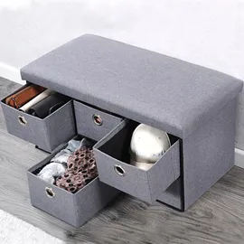 KESPER Truhenbank grau 76 x 38 x 38 cm