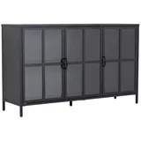 VCM ebuy24 Chilly Sideboard 3 Glastüren Schwarz