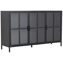 VCM ebuy24 Chilly Sideboard 3 Glastüren Schwarz